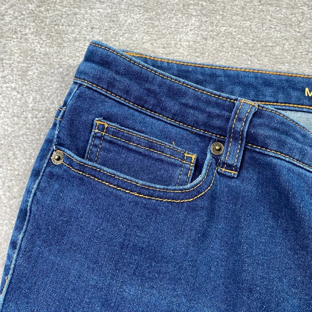 Michael Kors Capri Jeans Women Size 8 Blue Stretch Skinny Leg Mid Rise Denim